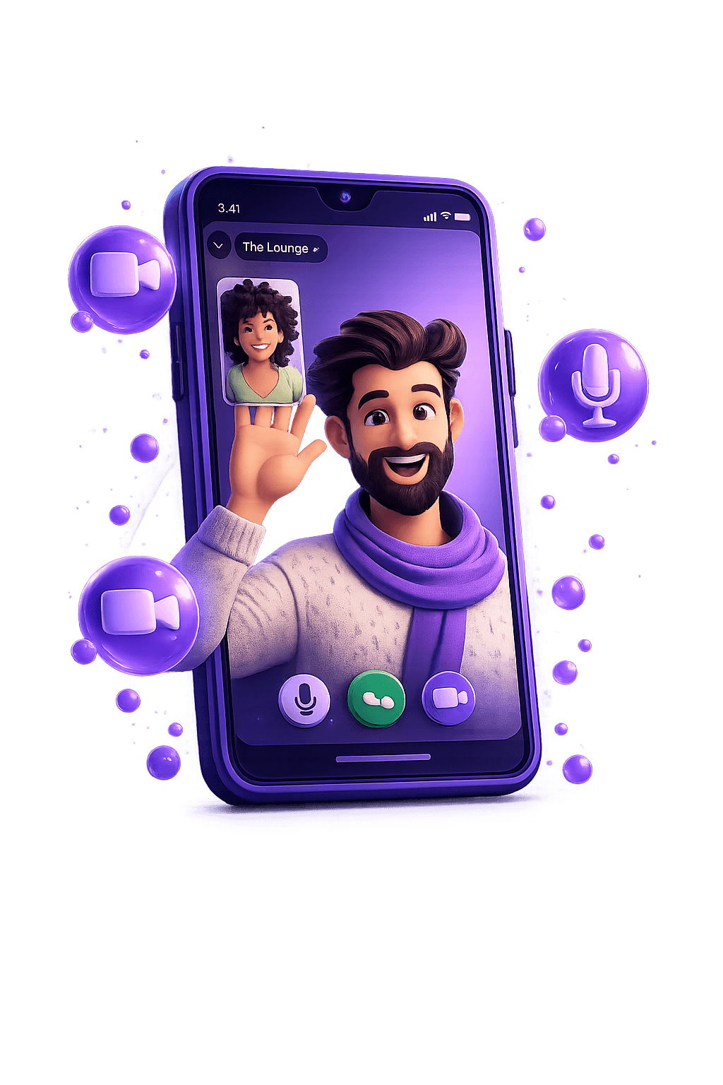 Two students on a CampusLink video call